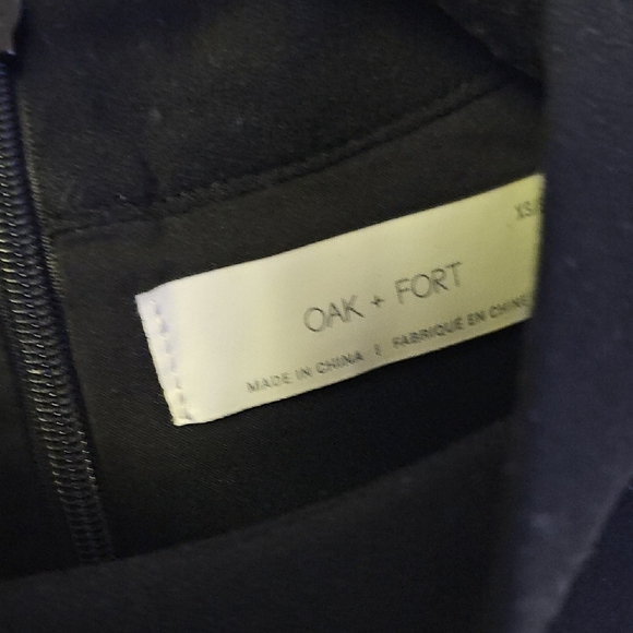 OAK + FORT Black Tiered Mini Dress Mock Neck Size XS - Picture 2 of 5
